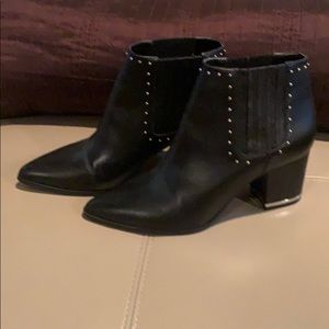 Black ankle boot with silver studs.  Worn once...